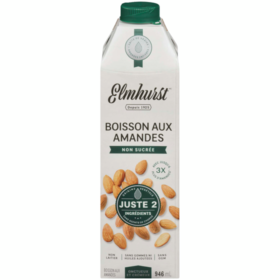 Elmhurst Boisson D'Amande Non Sucré 946 ml, 0,98 $/100ml