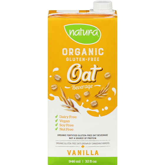 Natura Organic gluten-free oat beverage vanilla 946 ml, $0.51/100ml