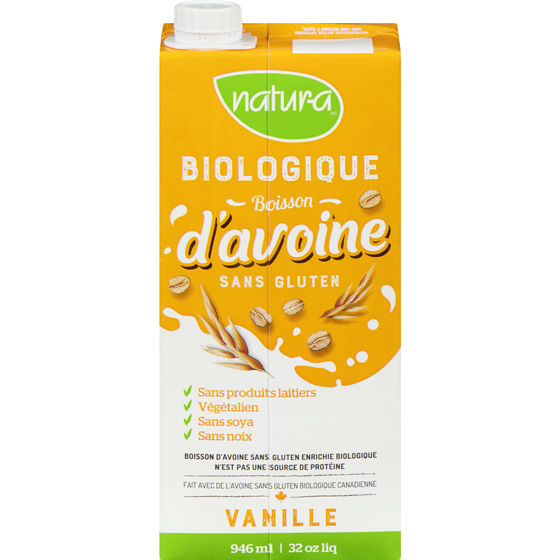 Natura Boisson d'avoine bio SG enrichie vanille 946 ml, 0,51 $/100ml