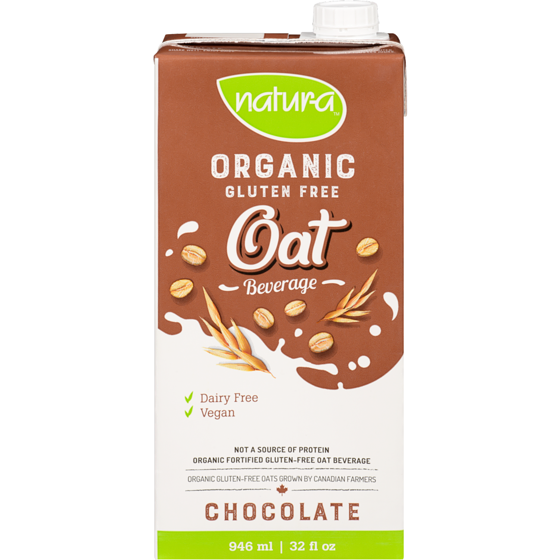Natura Organic gluten-free oat beverage chocolate 946 ml, $0.51/100ml