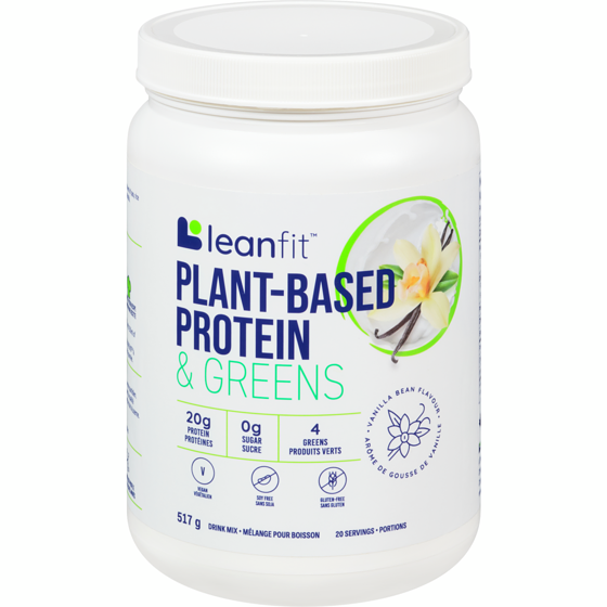 LeanFit Arôme De Gousse De Vanille Plant-Based Protein & Greens Mélange Pour Boisson 517 g, 5,42 $/100g