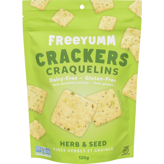 Freeyumm Crackers Herb & Seed 120 g, $4.99/100g
