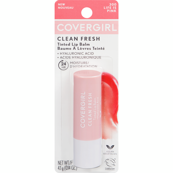 Cover Girl Clean Fresh Tinted Lip Balm 300 Life Is Pink 4.1 g, $243.66/100g