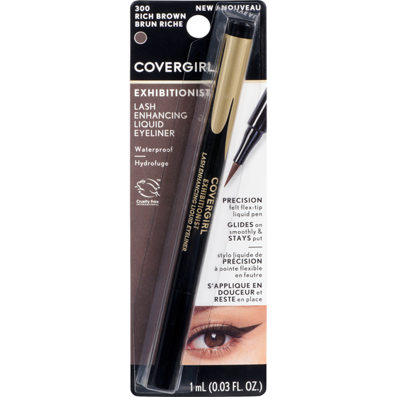 Cover Girl Exhibitionist Lash Enhancing Liquid Eyeliner 300 Rich Brown 1 ml, $1,099.00/100ml
