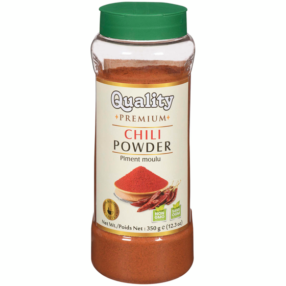 Quality Pot de poudre de piment 350 g, 1,23 $/100g
