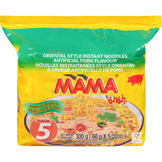 Mama Noodles Artificial Pork Flavour 300 g, $1.50/100g