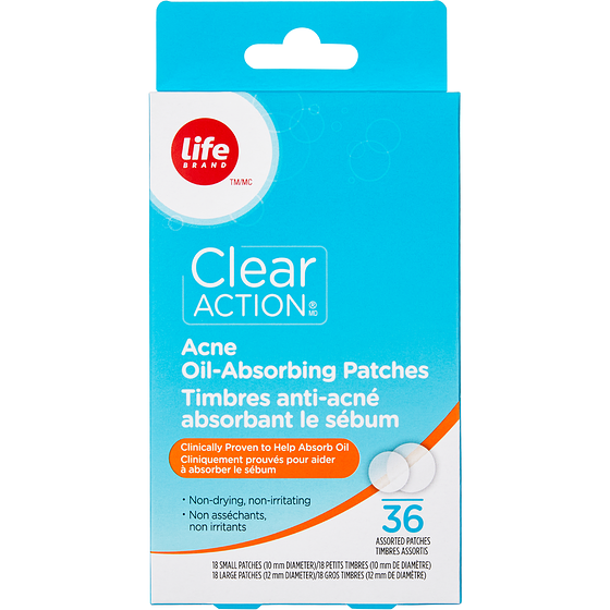 Life Brand Hydrocolloid Acne Oil-Absorbing Patches 36 ea, $0.15/1ea