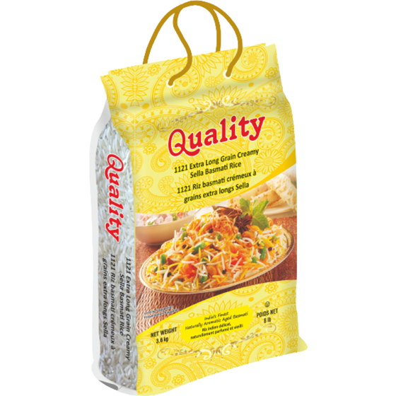 Quality Creamy Sella Basmati Rice 3.63 kg, $0.44/100g