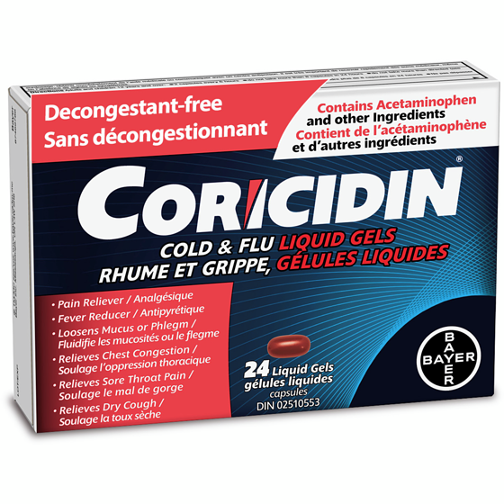Coricidin Decongestant Free Cough and Cold Medicine 24 ea, $0.56/1ea