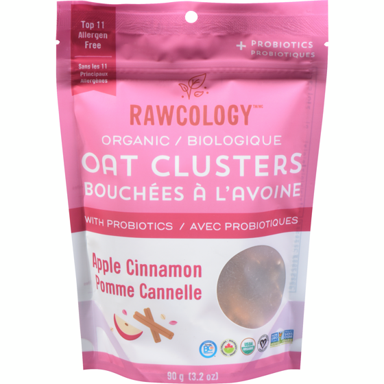 Rawcology Pomme Cannelle Avec Probiotiques Biologique Bouchées À L'Avoine 90 g, 6,67 $/100g