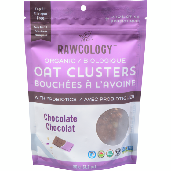 Rawcology Chocolat Avec Probiotiques Biologique Bouchées À L'Avoine 90 g, 6 666,67 $/100g