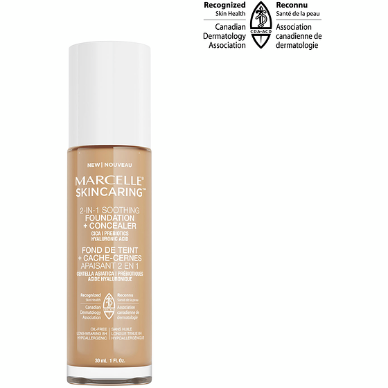 Marcelle Skincaring 2-in-1 Soothing Foundation + Concealer Buff Beige 30 ml, $73.30/100ml