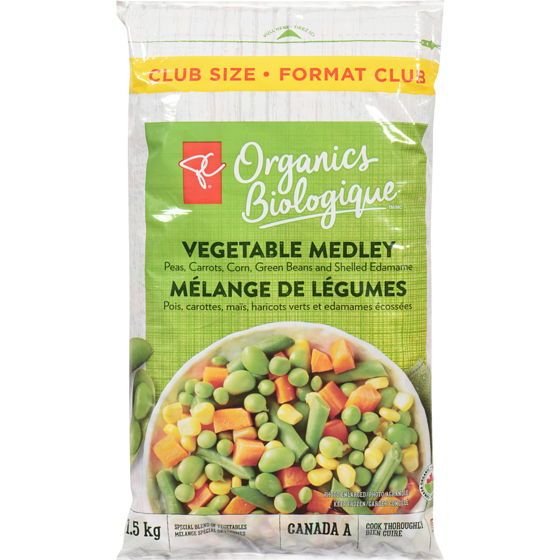 PC Biologique Mélange de légumes format club 1.5 kg, 1,00 $/100g