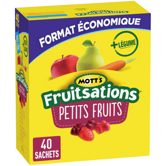 Mott’s Fruitsations Collations à Saveur de Fruits, Petits Fruits, Sans Gluten 907 g, 1,43 $/100g