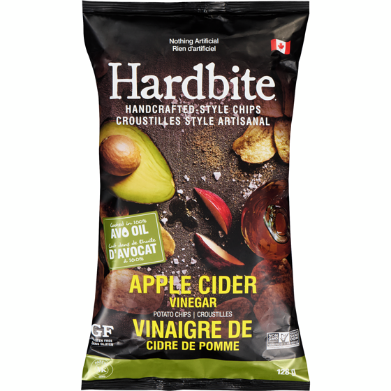 Hardbite Vinaigre De Cidre De Pomme Croustilles Style Artisanal 128 g, 3,32 $/100g