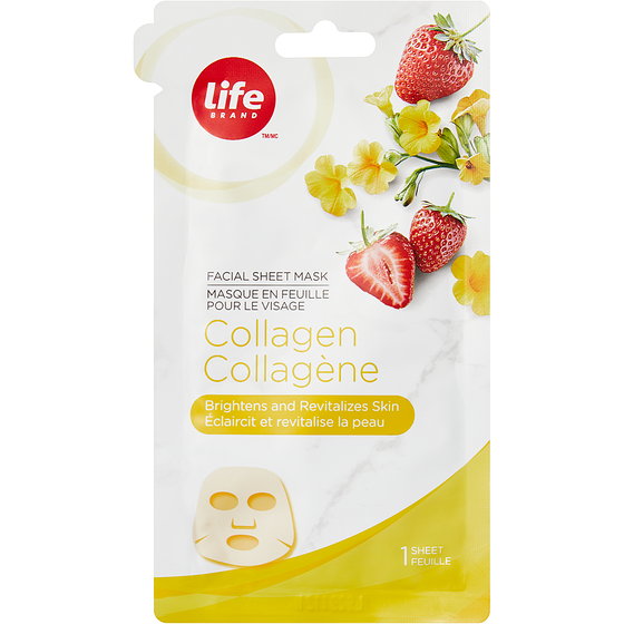 Life Masque en feuille pour le visage au collagène 1 ea, 1,99 $/1ch