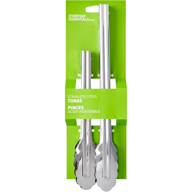 Everyday Essentials Stainless Steel Tongs, Set of 2 2x1.0 ea, $3.00/1ea