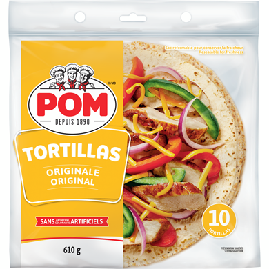 POM Original Large Tortillas 610 g, $0.90/100g