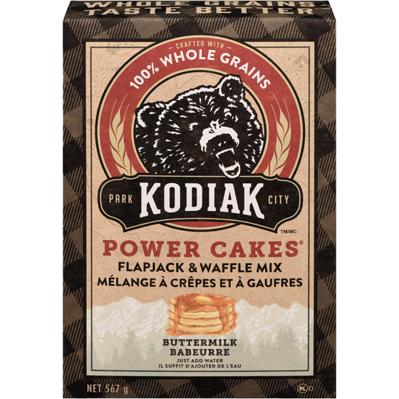 KODIAK CAKES Mélange de crêpes et gaufres, babeurre 567 g, 1,32 $/100g