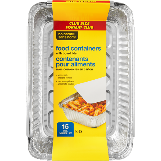 Sans Nom Contenants pour aliments avec couvercles en carton, emballage par 15 15 ea, 0,87 $/1ch