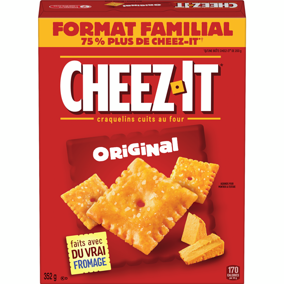 Kellogg’s Craquelins Cheez-It Originale 352 g, 0,99 $/100g