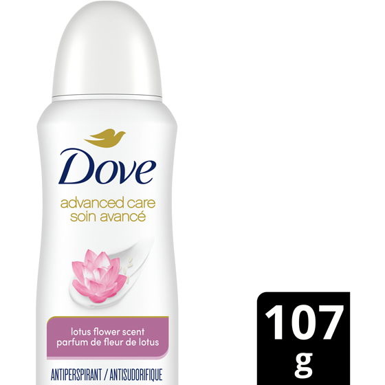 Dove Antisudorifique en vaporisateur à sec Secrets pour femme nénuphar et fleur de cerisier 107 g, 8,84 $/100g