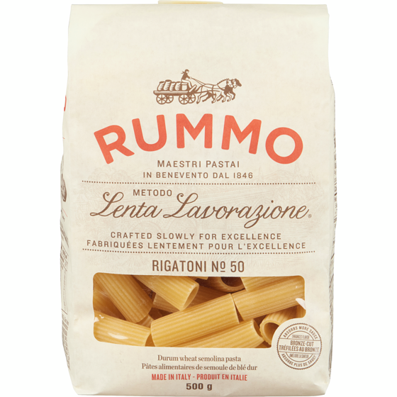 Rummo Rigatoni N° 50 Durum Wheat Semolina Pasta 500 g, $0.80/100g