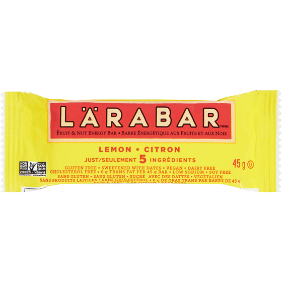 Larabar Gluten Free Bar, Lemon 45 g, $5.53/100g