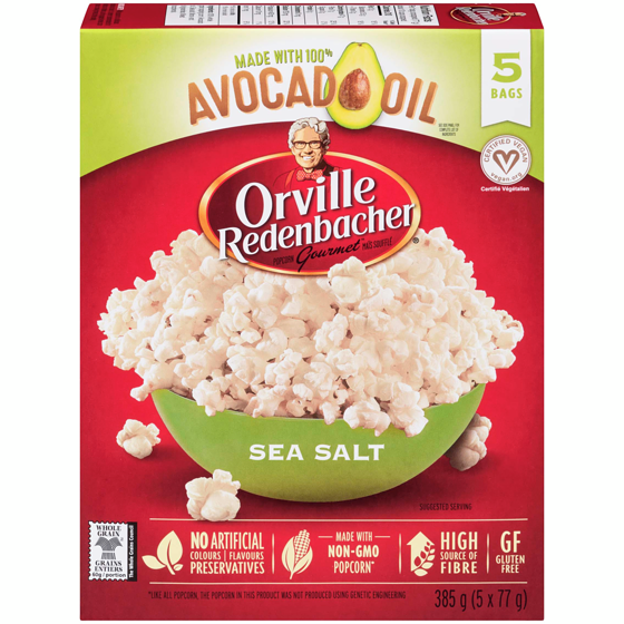 Orville Avocado Oil Microwave Popcorn 385 g, $1.82/100g