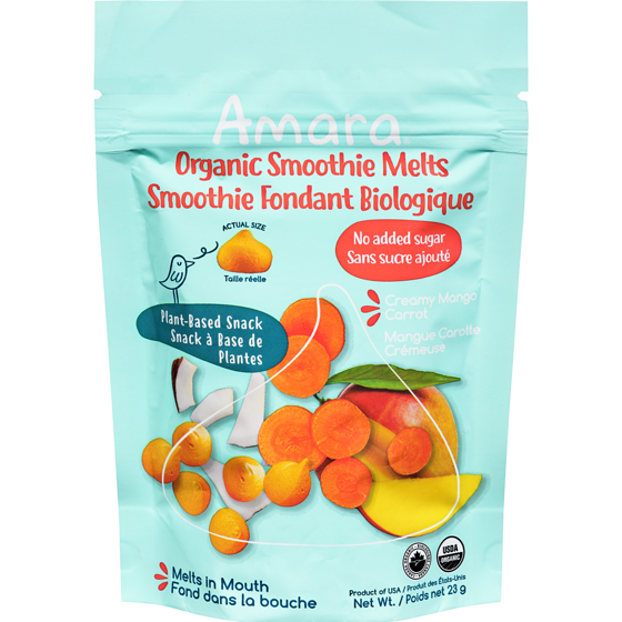 Amara Smoothie fondant biologique, mangue carotte crémeuse 23 g, 26,04 $/100g