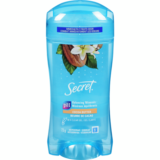Secret Antiperspirant and Deodorant Clear Gel Cocoa Butter 73 g, $13.00/100g