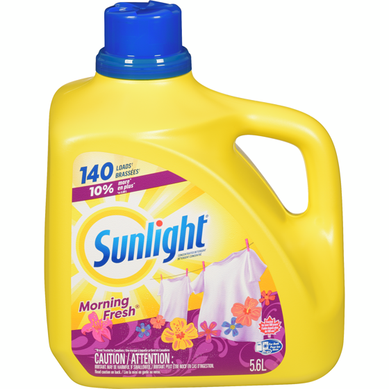 Sunlight Liquid Laundry Detergent Morning Fresh 140 Loads 5.6 l, $0.43/100ml