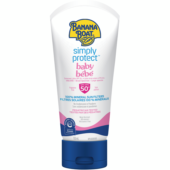 Banana Boat Simply Protect™ Baby Mineral Sunscreen Lotion, SPF 50+ 150 ml, $8.67/100ml