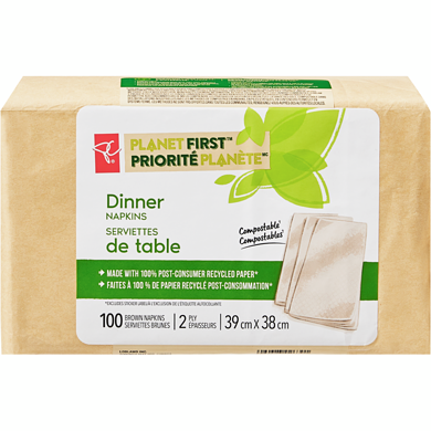 PC Green Planet First™ Dinner Napkins 100 ea, $0.06/1ea