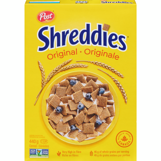 Post Céréales originales Shreddies 440 g, 0,91 $/100g