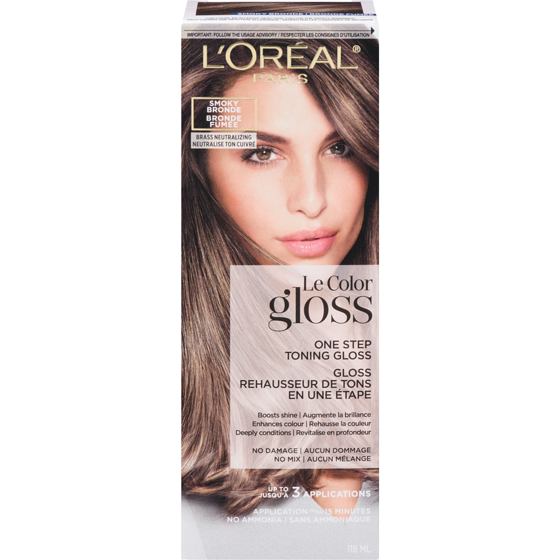 L'Oreal Paris Le Color Gloss One Step Toning Gloss Smoky Bronde 118 ml, $14.92/100ml