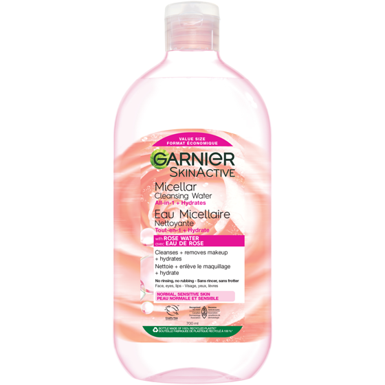 Garnier Micellar Water Hydrating Facial Cleanser & Makeup Remover with Glyceron 700 ml, $2.78/100ml