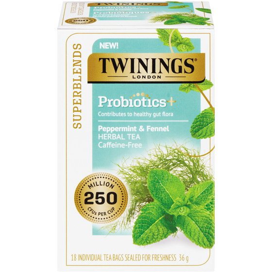 Twinings Superblends Herbal Tea Peppermint & Fennel 18 ea, $0.50/1ea