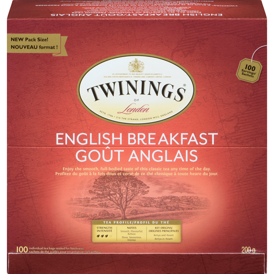 Twinings Individual Tea Bags Sealed For Freshness English Breakfast 100 ea, $0.15/1ea