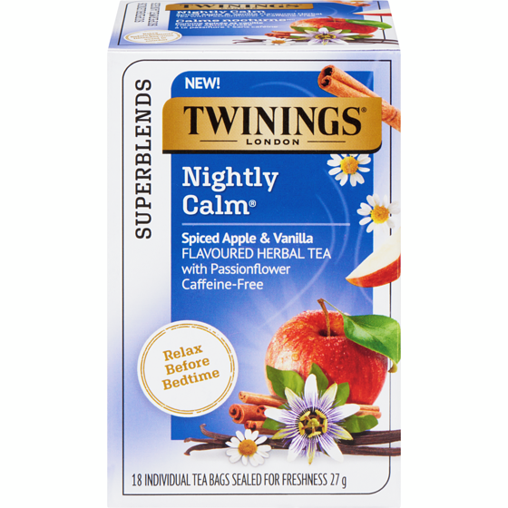 Twinings Superblends Flavoured Herbal Tea Spiced Apple & Vanilla 18 ea, $0.39/1ea