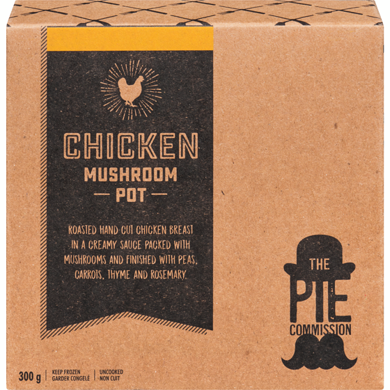 The Pie Commission Chicken Mushroom Pot 300 g, $3.00/100g