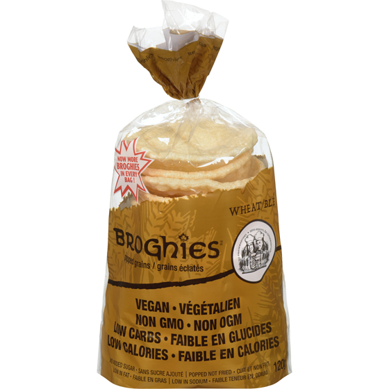 Poppers Broghies Wheat Popped Grains 120 g, $4.17/100g