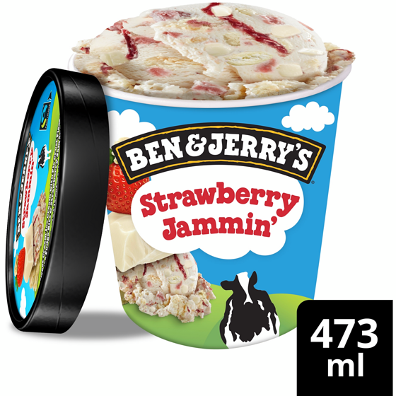 Ben & Jerry's Ice Cream with Fairtrade Ingredients Strawberry Jammin Non-Gmo 473 ml, $1.06/100ml