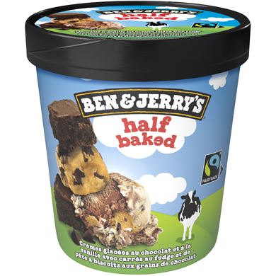 Ben & Jerry’s Crème Glacée avec des ingrédients issus du commerce équitable Half Baked® sans OGM 473 ml, 1,06 $/100ml