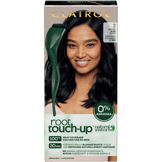 Clairol Root Touch-Up by Natural Instincts 2 Black, Permanent Hair Dye with 0% ammonia 1 ea, $14.99/1ea