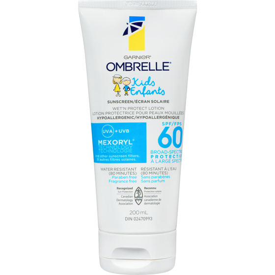 Garnier Kids Sunscreen Lotion For Protection Wet'n Protect Spf 60 Uva + Uvb 200 ml, $12.25/100ml