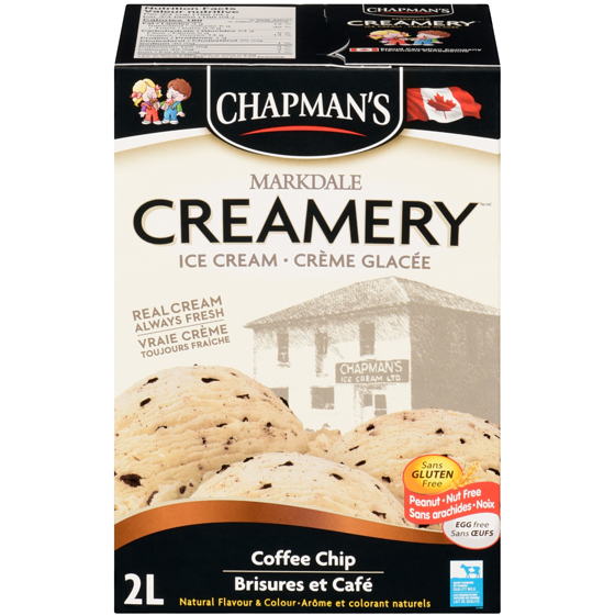 Chapmans Markdale Creamery Coffee Chip Ice Cream 2 l, $0.27/100ml