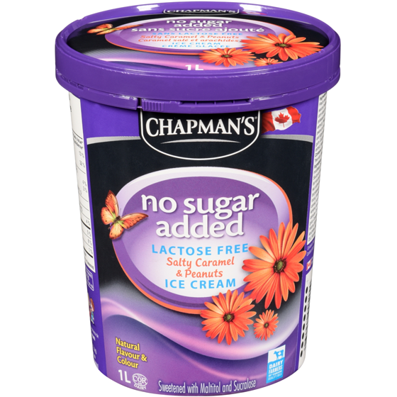 Chapmans No Sugar Added Lactose Free Ice Cream Salty Caramel & Peanuts 1 l, $0.90/100ml