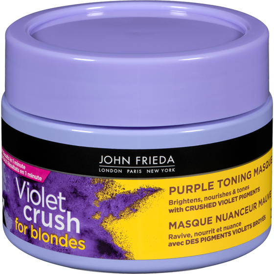 John Frieda Violet Crush Purple Toning Masque for Brass Repair of Natural and Colour-Treated Blonde Hair 250 ml, $4.80/100ml