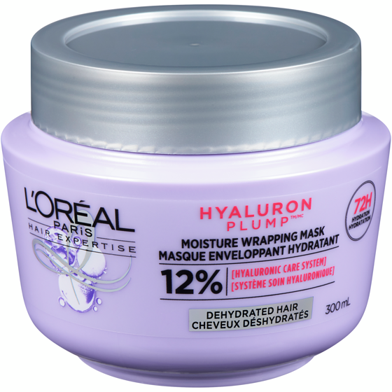 L'Oreal Paris Hair Expertise Hyaluron Plump Moisture Wrapping Mask, with Hyaluronic Acid 300 ml, $3.66/100ml